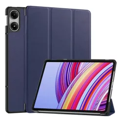   Carcasa in picioare, efect piele (FLIP activ, deschidere laterala, TRIFOLD, suport de masa) ALBASTRU INCHIS Xiaomi Redmi Pad Pro