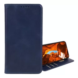   HUSĂ! - Husă în picioare, efect piele (FLIP, deschidere laterală, suport de birou, model din piele uzată, premium) ALBASTRU ÎNCHIS T Phone 2 Pro 5G