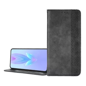 HUSĂ! - Carcasă în picioare, efect piele (FLIP, deschidere laterală, suport de masă, mozaic) BLACK TCL 40 NxtPaper