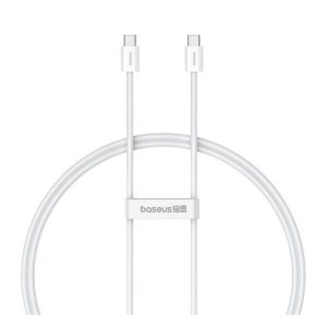 Cablu de date BASEUS SUPERIOR 2 (Tip-C - Type-C, 100W, încărcător rapid PD, 100cm, anti-rupere) ALB