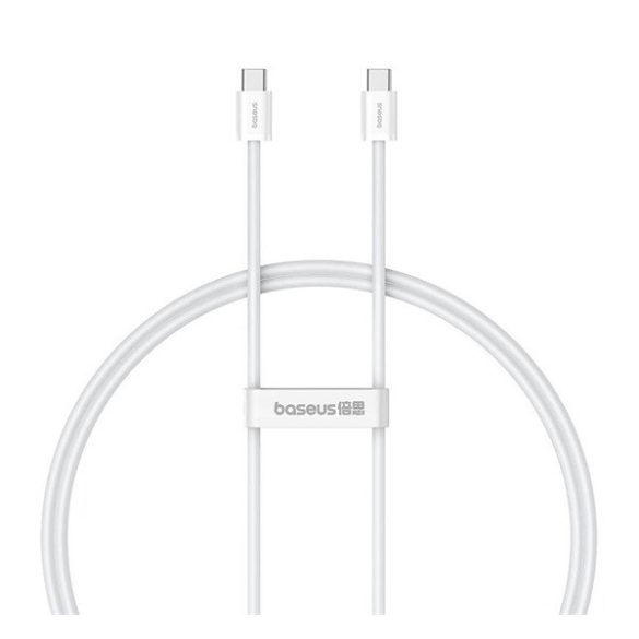 Cablu de date BASEUS SUPERIOR 2 (Tip-C - Type-C, 100W, încărcător rapid PD, 100cm, anti-rupere) ALB