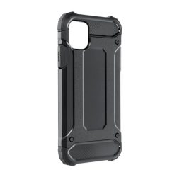   HUSĂ! - Protector de telefon din plastic Defender (rezistenta la impact, colt cu perna de aer, interior din silicon, efect metalic) NEGRU Apple iPhone 16 Plus