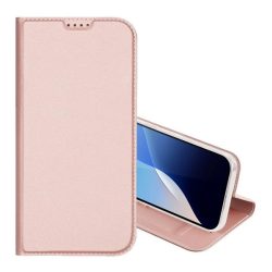   HUSĂ! - Husa DUX DUCIS SKIN PRO in picioare, efect piele (FLIP, deschidere laterala, buzunar pentru card, suport de birou) ROZ Apple iPhone 16 Plus