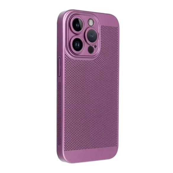 HUSĂ! - Protector din plastic pentru telefon (respirabil, perforat, protector pentru camera) PURPLE Apple iPhone 16 Pro