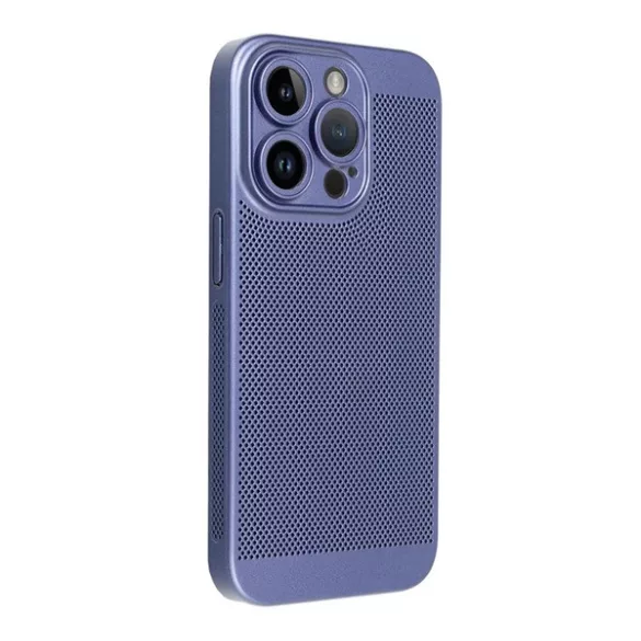 HUSĂ! - Protectie din plastic pentru telefon (respirabila, perforata, protectie camera) ALBASTRU INCHIS Apple iPhone 16 Pro