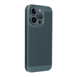 Protector din plastic pentru telefon (respirabil, perforat, protector pentru cameră) VERDE ÎNCHIS Apple iPhone 16 Pro Max