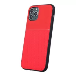   HUSĂ! - Protectie din plastic pentru telefon (cadru din silicon, rezistenta la impact, magnetic, spate cu efect piele, dungi) RED Apple iPhone 16 Pro