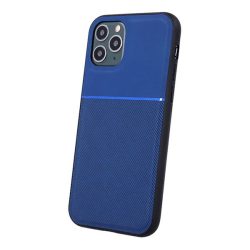   HUSĂ! - Protectie din plastic pentru telefon (cadru din silicon, rezistenta la impact, magnetic, spate cu efect piele, dungi) ALBASTRU INCHIS Apple iPhone 16 Plus