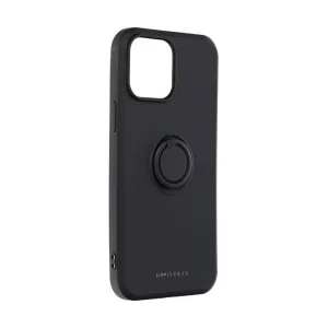 HUSĂ! - Protectie de telefon din silicon ROAR AMBER (inel de fixare, magnetic, protectie pentru camera) NEGRU Apple iPhone 16 Pro