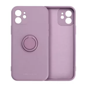HUSĂ! - Protectie de telefon din silicon ROAR AMBER (inel de fixare, magnetic, protectie pentru camera) PURPLE Apple iPhone 16 Pro