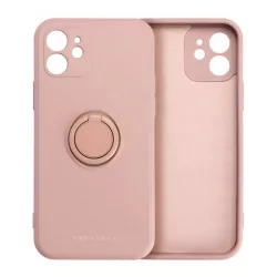   HUSĂ! - Protectie de telefon din silicon ROAR AMBER (inel de fixare, magnetic, protectie pentru camera) ROZ Apple iPhone 16 Pro Max