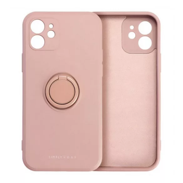 HUSĂ! - Protectie de telefon din silicon ROAR AMBER (inel de fixare, magnetic, protectie camera) ROZ Apple iPhone 16 Pro