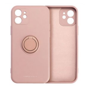 HUSĂ! - Protectie de telefon din silicon ROAR AMBER (inel de fixare, magnetic, protectie camera) ROZ Apple iPhone 16 Plus