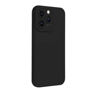 Protector de telefon din silicon ROAR LUNA (ultra-subtire, mat, protector pentru camera, wireless) NEGRU Apple iPhone 16 Pro Max