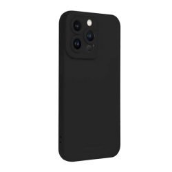   HUSĂ! - Protector de telefon din silicon ROAR LUNA (ultra-subtire, mat, protector pentru camera, wireless) NEGRU Apple iPhone 16 Plus