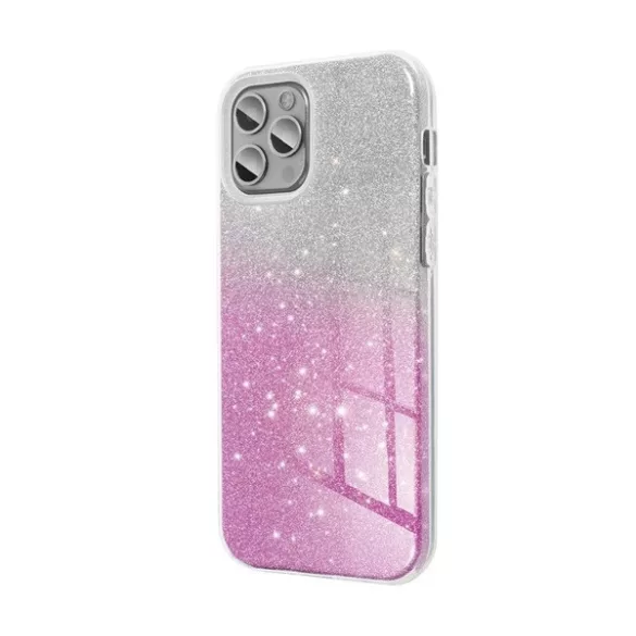 HUSĂ! - Protectie din silicon pentru telefon (interior din plastic, spate lucios) TRANSPARENT/ROZ Apple iPhone 16 Pro