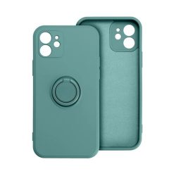   HUSĂ! - Protectie din silicon pentru telefon (inel de fixare, interior din microfibra de pluș, magnetic, protector pentru cameră) VERDE ÎNCHIS Apple iPhone 16 Plus