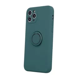   HUSĂ! - Protectie din silicon pentru telefon (inel de fixare, interior din microfibra de pluș, magnetic, protecție pentru cameră) VERDE ÎNCHIS Apple iPhone 16 Pro Max