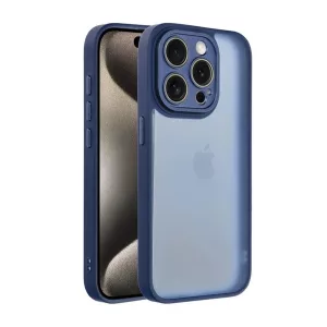 HUSĂ! - Protectie din silicon pentru telefon (rezistenta la impact, spate acrilic, protectie pentru camera) ALBASTRU INCHIS Apple iPhone 16 Pro