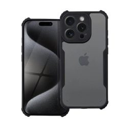   HUSĂ! - Protectie din silicon pentru telefon (rezistenta la impact, colt cu perna de aer, spate acrilic, protectie pentru camera) NEGRU Apple iPhone 16 Plus