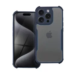   HUSĂ! - Protectie din silicon pentru telefon (rezistenta la impact, colt cu perna de aer, spate acrilic, protectie pentru camera) ALBASTRU INCHIS Apple iPhone 16 Pro