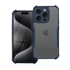 HUSĂ! - Protectie din silicon pentru telefon (rezistenta la impact, colt cu perna de aer, spate acrilic, protectie pentru camera) ALBASTRU INCHIS Apple iPhone 16 Pro