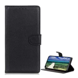   HUSĂ! - Carcasa in picioare, efect piele (FLIP, deschidere laterala, suport desktop, premium) NEGRU Apple iPhone 16 Pro Max