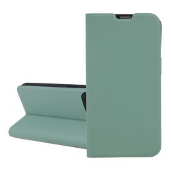   HUSĂ! - Husă în picioare, efect piele (FLIP, interior din silicon, deschidere laterală, suport de masă, buzunar pentru card) VERDE DESCHIS Apple iPhone 16 Plus