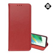   Husă în picioare, piele naturală (FLIP, deschidere laterală, suport pentru masă) BURGUNDY Apple iPhone 16 Pro