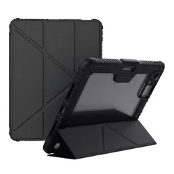   Protector de telefon din plastic NILLKIN BUMPER PRO (FLIP activ, cadru din silicon, rezistenta la impact, suport pentru masa) NEGRU Apple IPAD Pro 11 (2024)