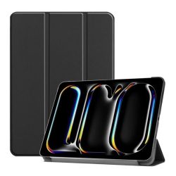   Carcasa in picioare, efect piele (FLIP activ, deschidere laterala, TRIFOLD, suport pentru masa) NEGRU Apple IPAD Pro 13 (2024)