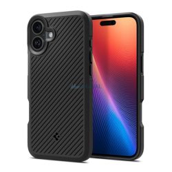   HUSĂ! - SPIGEN CORE ARMOR silicon telefon protector (rezistent la șocuri, protecția camerei, cu dungi) BLACK Apple iPhone 16 Plus