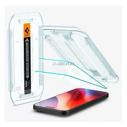   SPIGEN EZ FIT HD ecran protector de sticlă 2pcs (2.5D, caz-friendly, ultra-subțire, 0.2mm, 9H + cadru) pentru Apple iPhone 16 Pro Max