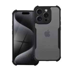 HUSĂ! - Protectie din silicon pentru telefon (rezistenta la impact, colt cu perna de aer, spate acrilic, protectie pentru camera) NEGRU Honor 200
