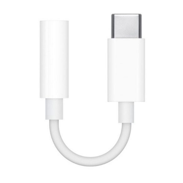 Cablu adaptor APPLE (mufă jack de 3,5 mm - tip C, succesor MU7E2ZM/A) ALB