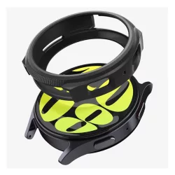   Cadru de ceas din silicon SPIGEN LIQUID AIR (rezistență la șocuri) NEGRU Samsung Galaxy Watch 7 eSIM 44mm (SM-L315), Galaxy Watch 7 44mm (SM-L310)