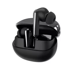   Căști bluetooth DEVIA STAR E4 STEREO (v5.3, TWS, microfon, filtru activ de zgomot + carcasă de încărcare) NEGRU