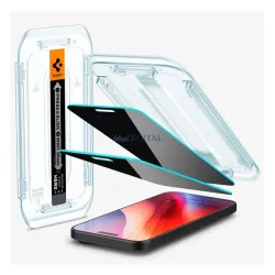   SPIGEN EZ FIT ecran protector de sticlă 2pcs (2.5D, 0.2mm, 9H + cadru) pentru Apple iPhone 16 Pro Max