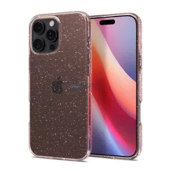   HUSĂ! - SPIGEN LIQUID CRYSTAL GLITTER silicon protector de telefon (rezistent la impact, bubble heel, mica pulbere) BRONZE Apple iPhone 16 Pro