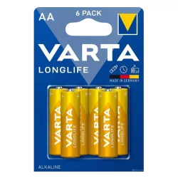   Baterie durabilă VARTA LONGLIFE (AA, LR06, 1,5 V, litiu) 6 buc/pachet