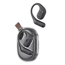   Căști bluetooth USAMS G26 STEREO (v5.3, TWS, pot fi agățate pe ureche + carcasă de încărcare) NEGRE