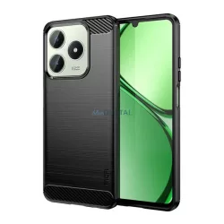   HUSĂ! - MOFI silicon protector de telefon (rezistent la impact, bubble heel, periat, model de carbon) BLACK Realme C61 4G