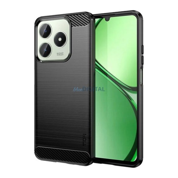MOFI silicon protector de telefon (rezistent la impact, bubble heel, periat, model de carbon) BLACK Realme C61 4G