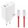 ONEPLUS SUPERVOOC Încărcător de curent alternativ USB + priză Type-C (80W, încărcător rapid PD, GaN + cablu Type-C) ALB