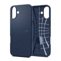   HUSĂ! - SPIGEN LIQUID AIR silicon telefon protector (rezistent la impact, bubble heel, diamant) BLUE Apple iPhone 16