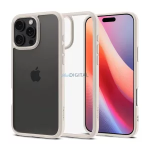 HUSĂ! - SPIGEN ULTRA HYBRID plastic protector de telefon (rezistent la șocuri, bubble frame) TITANIUM Apple iPhone 16 Pro