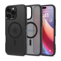   HUSĂ! - SPIGEN ULTRA HYBRID MAG plastic protector de telefon (rezistent la șocuri, cadru cu bule, MagSafe) BLACK Apple iPhone 16 Pro