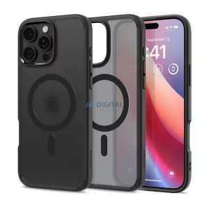 HUSĂ! - SPIGEN ULTRA HYBRID MAG plastic protector de telefon (rezistent la șocuri, cadru cu bule, MagSafe) BLACK Apple iPhone 16 Pro