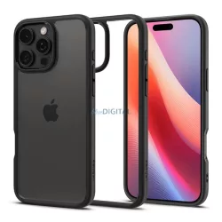   HUSĂ! - SPIGEN CRYSTAL HYBRID silicon protector de telefon (rezistent la șocuri, cadru din plastic) BLACK Apple iPhone 16 Pro Max
