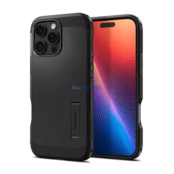   HUSĂ! - SPIGEN TOUGH ARMOR MAG plastic telefon protector (rezistent la șocuri, MagSafe) BLACK Apple iPhone 16 Pro
